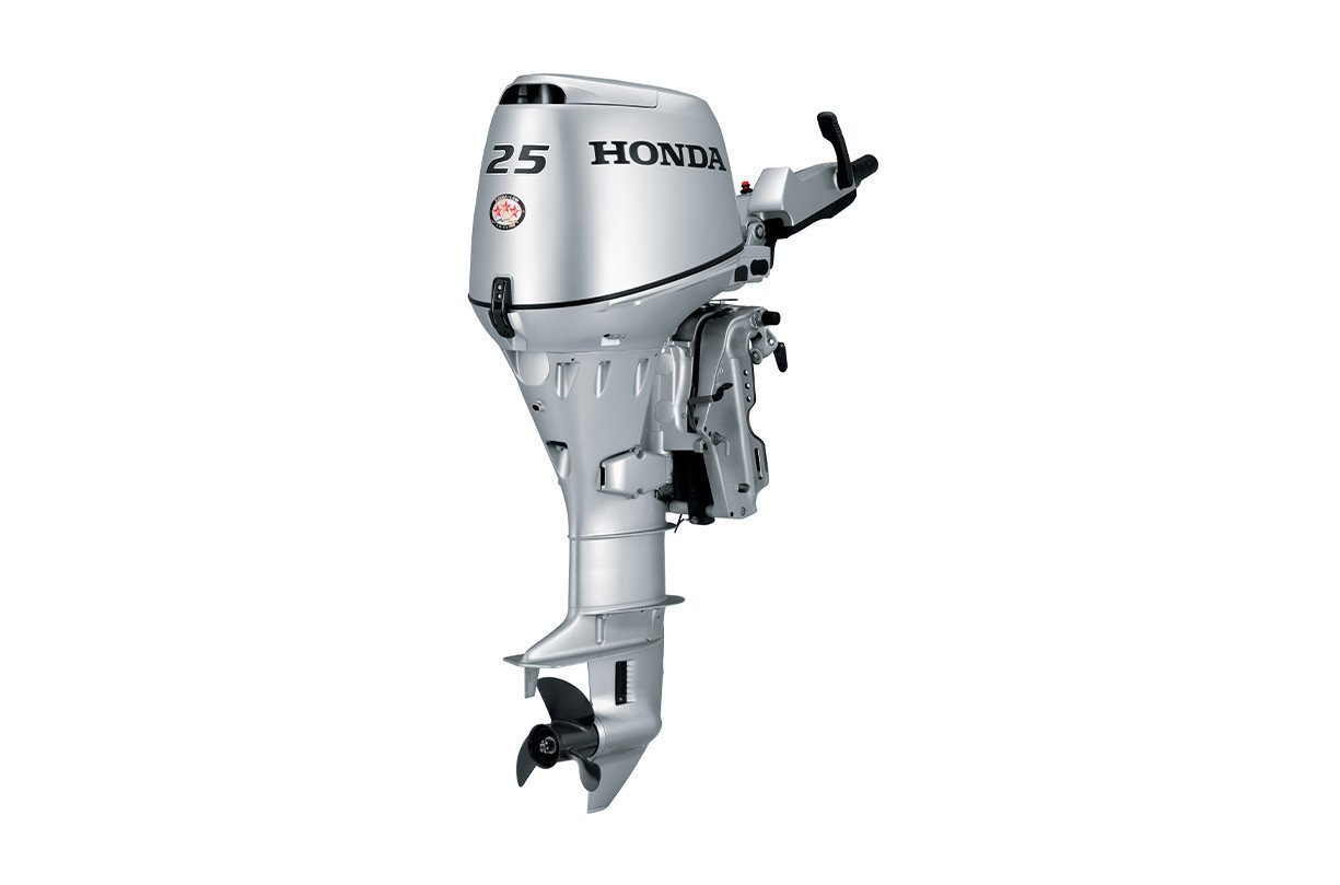 Honda 25hp Outboard | Tiller, Electric Start, 15″ Shaft | BF25D3SHG