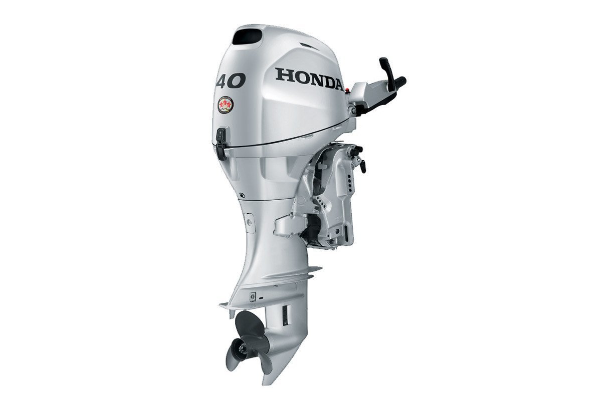 Honda 40hp Outboard | Tiller, Electric Start, 20″ Shaft | BF40D4LHA