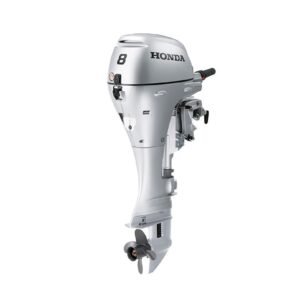 Honda 8hp Portable Outboard | Tiller, Manual Start, 20″ Shaft | BF8DK3LHA