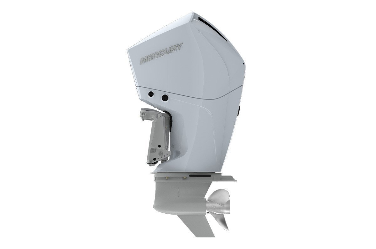 Mercury 250HP 4-Stroke Outboard | Counter Rotation | Remote Mechanical | 25″ X-Long | White | 250CXL WH view 2