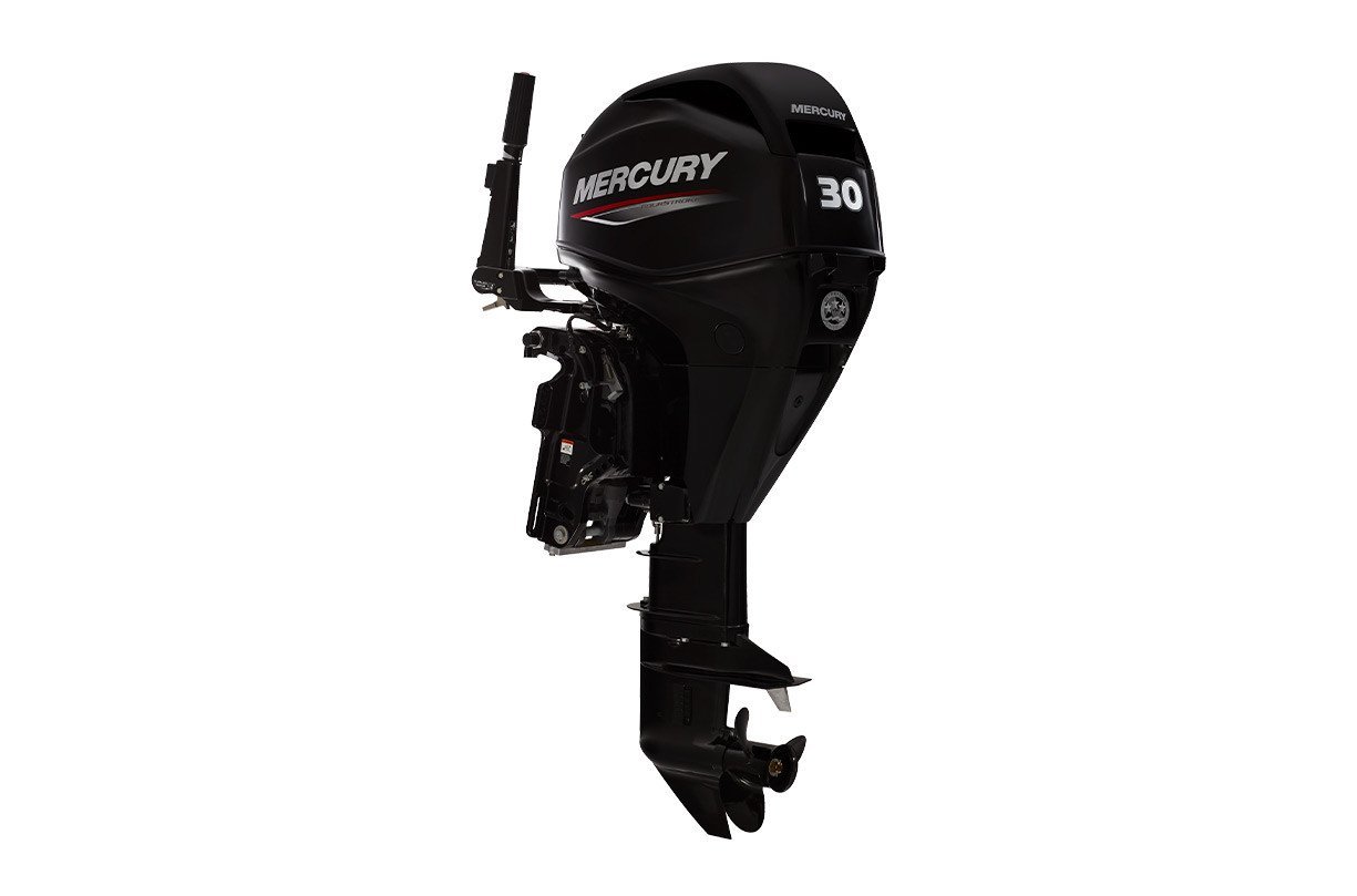 Mercury 30hp EFI Outboard – Tiller, Electric Start, 20″ Shaft – 30ELHPT