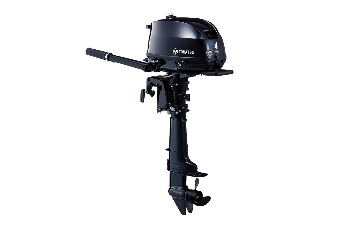 Tohatsu MFS4B 4HP 4-Stroke Outboard Motor – Short (15″) Shaft, Manual start
