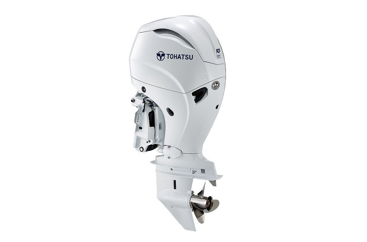 Tohatsu 90hp Outboard | Tiller or Remote Mechanical, 20" Shaft | MFS90AWETL