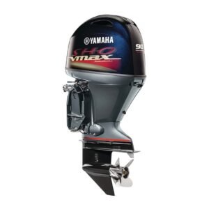 Yamaha 90hp V MAX SHO Outboard Motor 25" Shaft Standard Rotation Grey VF90XB