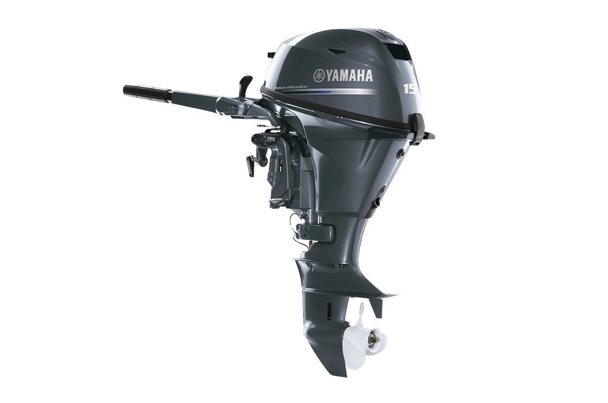 Yamaha 15HP 4-Stroke Outboard Motor | Tiller Steering | Manual Start | 20" Long | Model F15LMHA