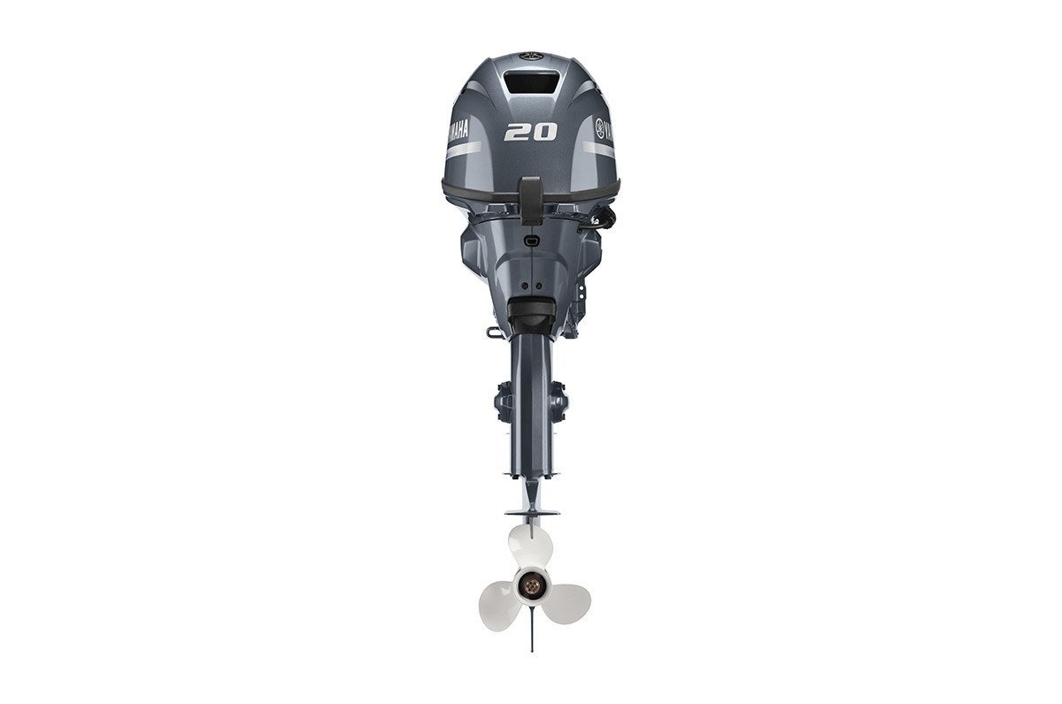 Yamaha 20hp Portable Outboard Motor 15″ Shaft Standard Rotation Grey F20SWPB view 2