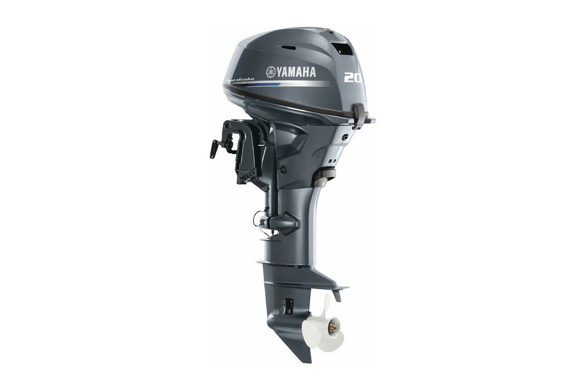Yamaha 20hp Portable Outboard Motor 15″ Shaft Standard Rotation Grey F20SWPB