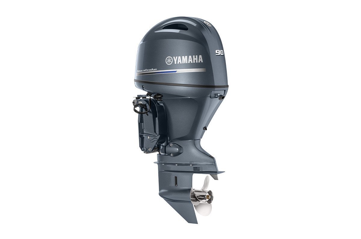 Yamaha 90hp Midrange Outboard Motor 20" Shaft Standard Rotation Grey F90LB