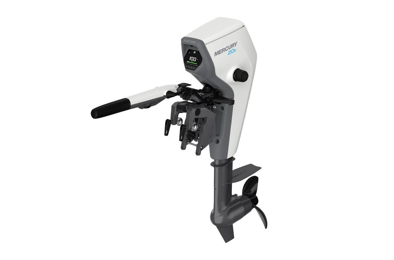 Mercury Avator Electric Outboard – 20ESH – 5hp Equivalent, Tiller, 15″ Shaft view 4
