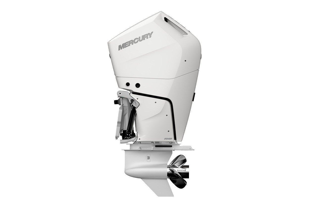 Mercury 350HP Verado V10 4-Stroke Outboard | Digital Throttle & Shift | Electric Start | 35″ XXX-Long | White | Verado 350XXXL V10 WH view 4