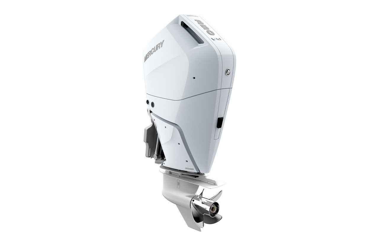 Mercury 350HP Verado V10 4-Stroke Outboard | Counter Rotation | Digital Throttle & Shift | Electric Start | 25" X-Long | White | Verado 350CXL V10 WH