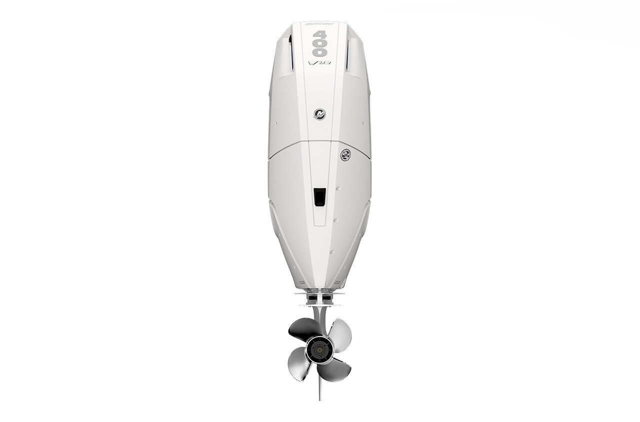 Mercury 400HP Verado V10 4-Stroke Outboard | Counter Rotation | Electric Start | 35″ XX-Long | White | Verado 400CXXXL V10 WH view 8
