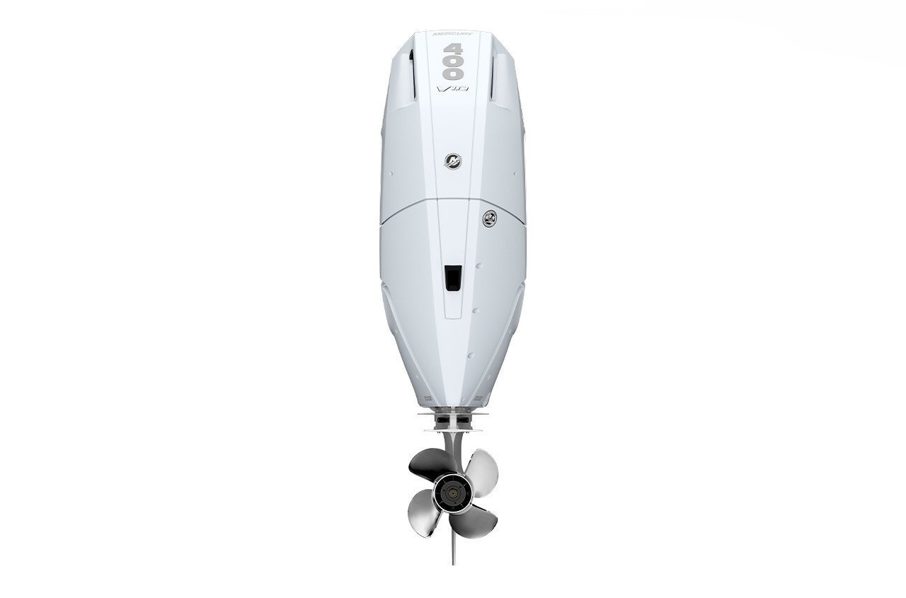 Mercury 400HP Verado V10 4-Stroke Outboard | Counter Rotation | Electric Start | 35″ XX-Long | White | Verado 400CXXXL V10 WH view 3