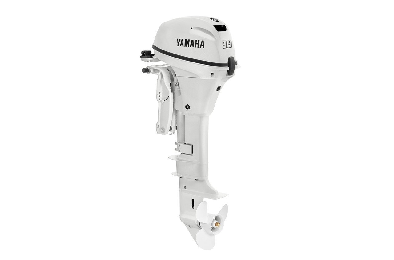 Yamaha 9.9HP 4-Stroke Outboard Motor | Remote Mechanical Steering | Electric Start | Power Tilt | 25" X-Long | White | Model T9.9XPB2