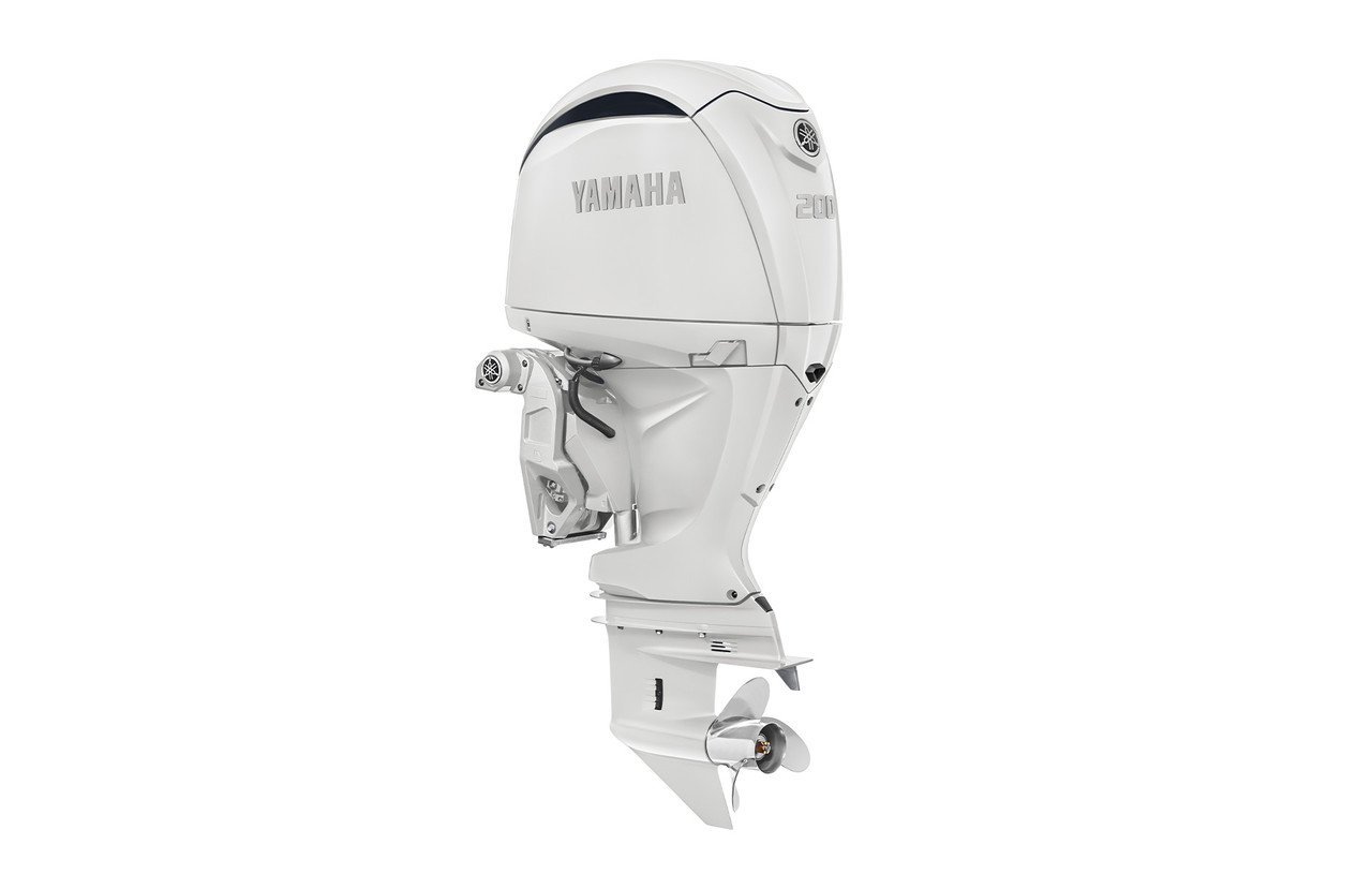 Yamaha 200hp DEC Outboard Motor 25" Shaft Counter Rotation White LF200XSA2