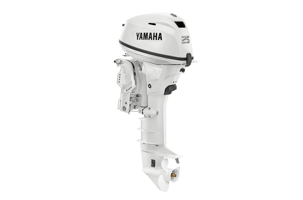 Yamaha 25hp High Thrust Outboard Motor 25″ Shaft Standard Rotation White T25XWTC2