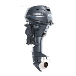 Yamaha 25hp Portable Outboard Motor 15″ Shaft Standard Rotation Grey F25SWTC